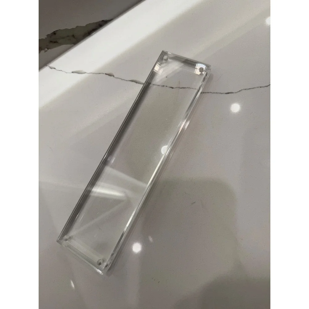 Clear Acrylic Magnetic Picture Frame 10x3 Panoramic Floating Photo Block Display